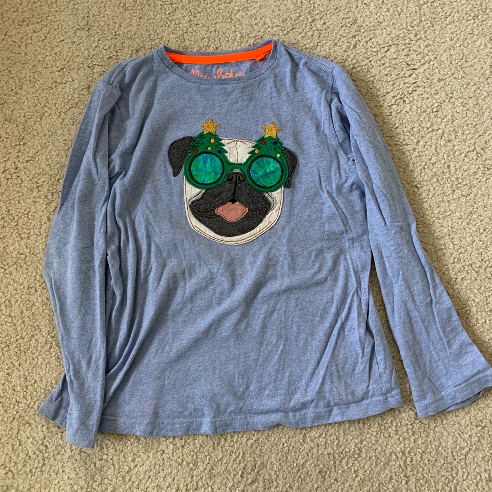 Mini Boden dog Christmas shirt